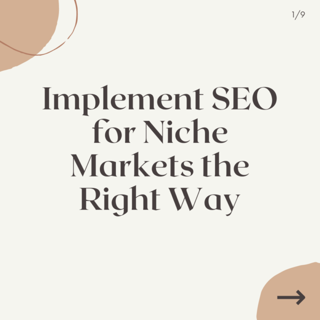 implement seo for niche markets the right way
